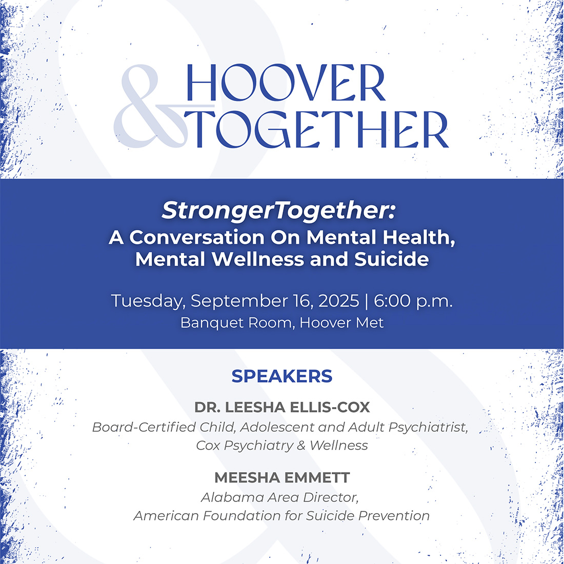 Stronger Together: A conversation on mental health, mental wellness and suicide